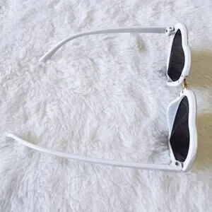 Pixie White Girl Heart-shape Sunglasses