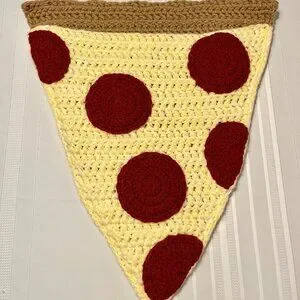 Pizza Slice Cocoon Crochet Blanket Newborn Photo Prop Handmade Baby Shower Small