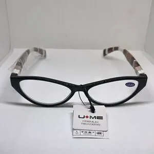 Plaid Cat Eye Women’s Reading Glasses +3.00