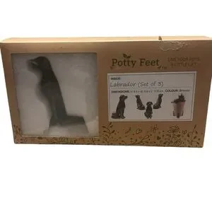 Plant Potty Feet Labrador Bronze