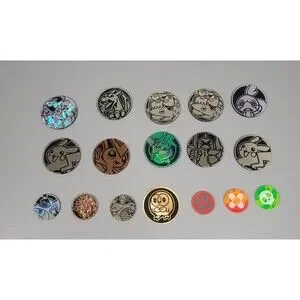 Pokemon Battle Coin Lot of 17 10 Jumbo