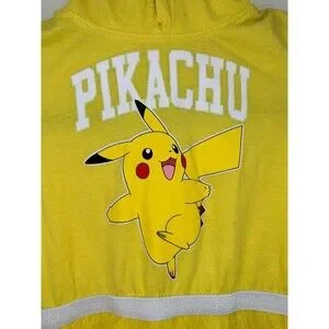 Pokemon PIKACHU Costume Dress Hoodie Tutu Outfit Cosplay Girls M 7-8 HALLOWEEN