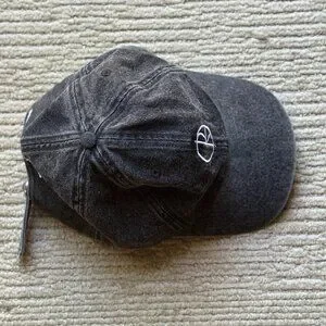 Polar Skate Co. Hat Men's O/S Gray Polar Logo Baseball Cap Adjustable Denim Fade