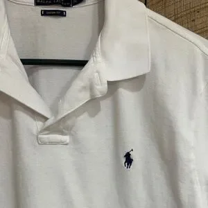 Polo By Ralph Lauren Men's Classic White Polo Custom Fit Size XL B32