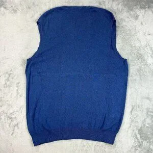 Polo Ralph Lauren Bundle Mens Pima Cotton V-Neck Sweater Vest Blue & Grey XLT