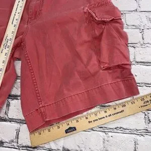 Polo Ralph Lauren CLASSIC CHINO Faded Red Cargo Shorts Size 33 EUC