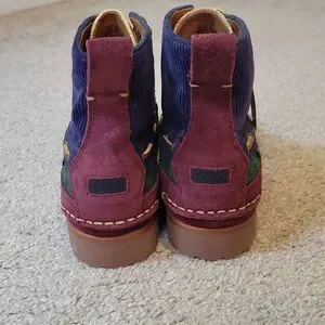 POLO Ralph Lauren Country Ranger MID Color Block Suede Corduroy Boots Men's 10.5