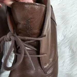 Polo Ralph Lauren Marlow BO CSL Chukka Boots Oiled Leather Brown Men's Size 10.5