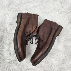 Polo Ralph Lauren Marlow BO CSL Chukka Boots Oiled Leather Brown Men's Size 10.5