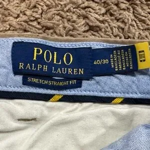 Polo Ralph Lauren Pants Mens 40x30 Chino Flat Front