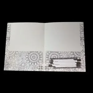 Portfolio Folders To Color Flowers And Circles Vintage 2010 Gartner Set Of Two