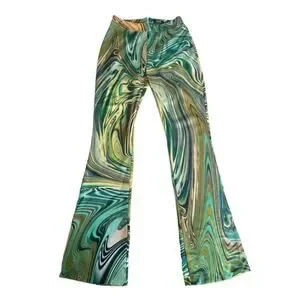 Poster Girl Hypnotic Habits Swirl Print Kick Flare Pants