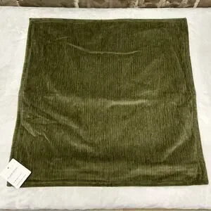 Pottery Barn Cozy Cloud Pillow Cover Green Loden 20" X 20" Square NWT