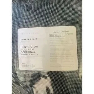 Pottery Barn Huntington Roll Arm Corner Sectional Chair Cushion Cover Chambray