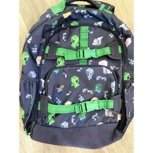 Pottery Barn Kids Mackenzie Minecraft Large Backpack Lunchbox Set PBK Bag Cold