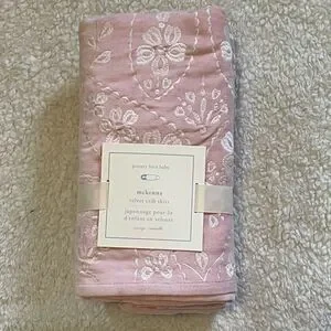 Pottery Barn Kids Mckenna Velvet Crib Skirt Pink