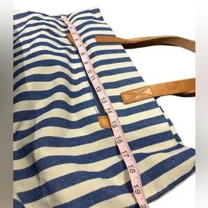 Pottery Barn Kids Striped Mason Diaper Tote Bag