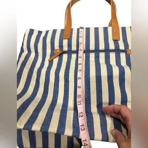 Pottery Barn Kids Striped Mason Diaper Tote Bag