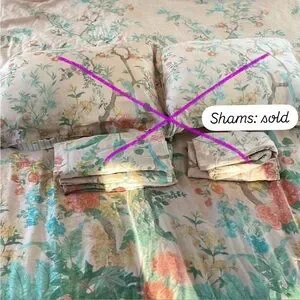 Pottery Barn Mariella King/Cal King Duvet Cover Blush Chinoiserie Floral