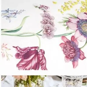 Pottery Barn Monique Lhuillier Isabelle Organic Floral Duvet Full Queen Duvet