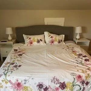 Pottery Barn Monique Lhuillier Isabelle Organic Floral Duvet Full Queen Duvet