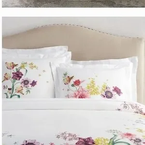 Pottery barn Monique Lhuillier Isabelle organic floral duvet full queen duvet