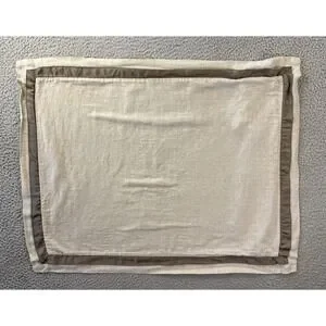 Pottery Barn Standard Pillow Case Beige Natural Brown Cotton Linen Blend