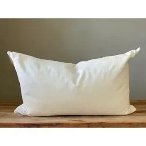 Pottery Barn Winter Peace Lumbar Pillow Cover 16x26 Ivory Gold Silver Neutral