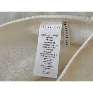 Pottery Barn Winter Peace Lumbar Pillow Cover 16x26 Ivory Gold Silver Neutral
