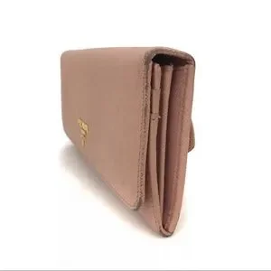PRADA Saffiano Leather Long Bifold Wallet