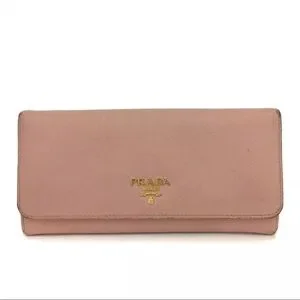 PRADA Saffiano Leather Long Bifold Wallet