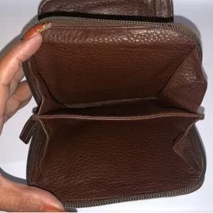 Prada Vintage Milano Brown Leather Zip Around Wallet (EUC)