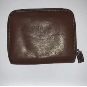 Prada Vintage Milano Brown Leather Zip Around Wallet (EUC)