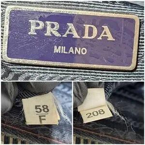 PRADA Vitello City Briefcase/Laptop Bag Deep Navy Blue