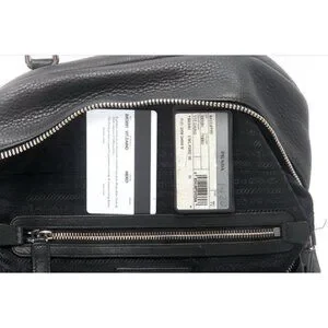 Prada Vitello Daino Logo Leather Bauletto Bag Nero‎ Black Authenticity Card Mint