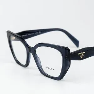 Prada Women Eyeglasses Blue Crystal Cat Eye PR18WV 08Q1O1 BRAND NEW