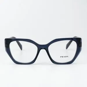 Prada Women Eyeglasses Blue Crystal Cat Eye PR18WV 08Q1O1 BRAND NEW
