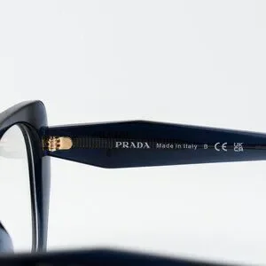 Prada Women Eyeglasses Blue Crystal Cat Eye PR18WV 08Q1O1 BRAND NEW