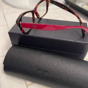 Prada Women's Red Cat-Eye Glasses / New In The Original Box