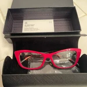 Prada Women's Red Cat-Eye Glasses / New in the original box