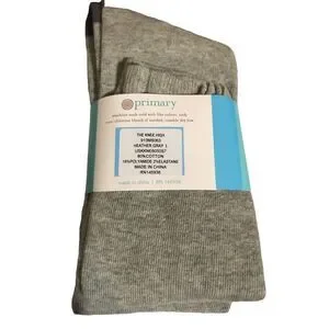 Primary Kids Knee Socks L 2 Pairs Heather Gray Twee Uniform School Twee Coquette