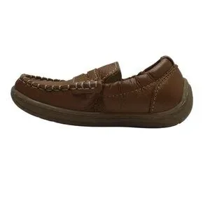 Primigi First Steps Penny Loafers Moccasins Brown Leather Elastic Toddler Boy 9