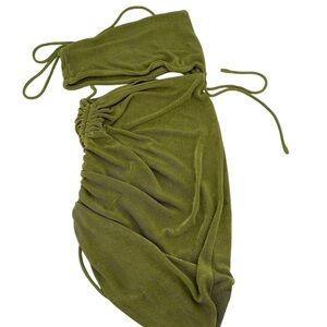 Princess Polly Imelda Green One Shoulder Mini Dress Women’s Size 0