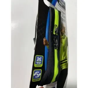 Pro Strength Zippered Fitness Belt With Reflective Trim NEW Unisex Black Neon