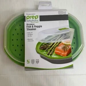 Progressive Prep Solutions Microwave‎ Fish & Veggie Steamer Adjustable Vents