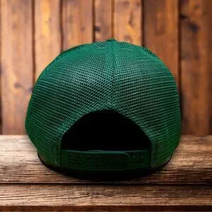 Puffy's Smoke Shop Mens Trucker Hat Green World's Famous Fatties Marijuana Cap