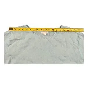 PureJill J.Jill 100 % Linen‎ Light Blue Pullover Tunic Top Sz Medium With Packet
