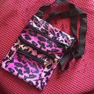 Purple ombré animal print purse