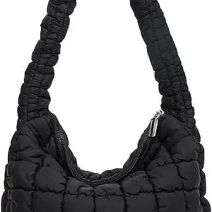 Quilted Nylon Tote Bag Women's Lightweight Puffer Shoulder Purse Casual