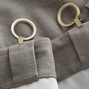 Quince 48x108 Set Of 2 Cotton Slub Room Darkening Curtains Grey New